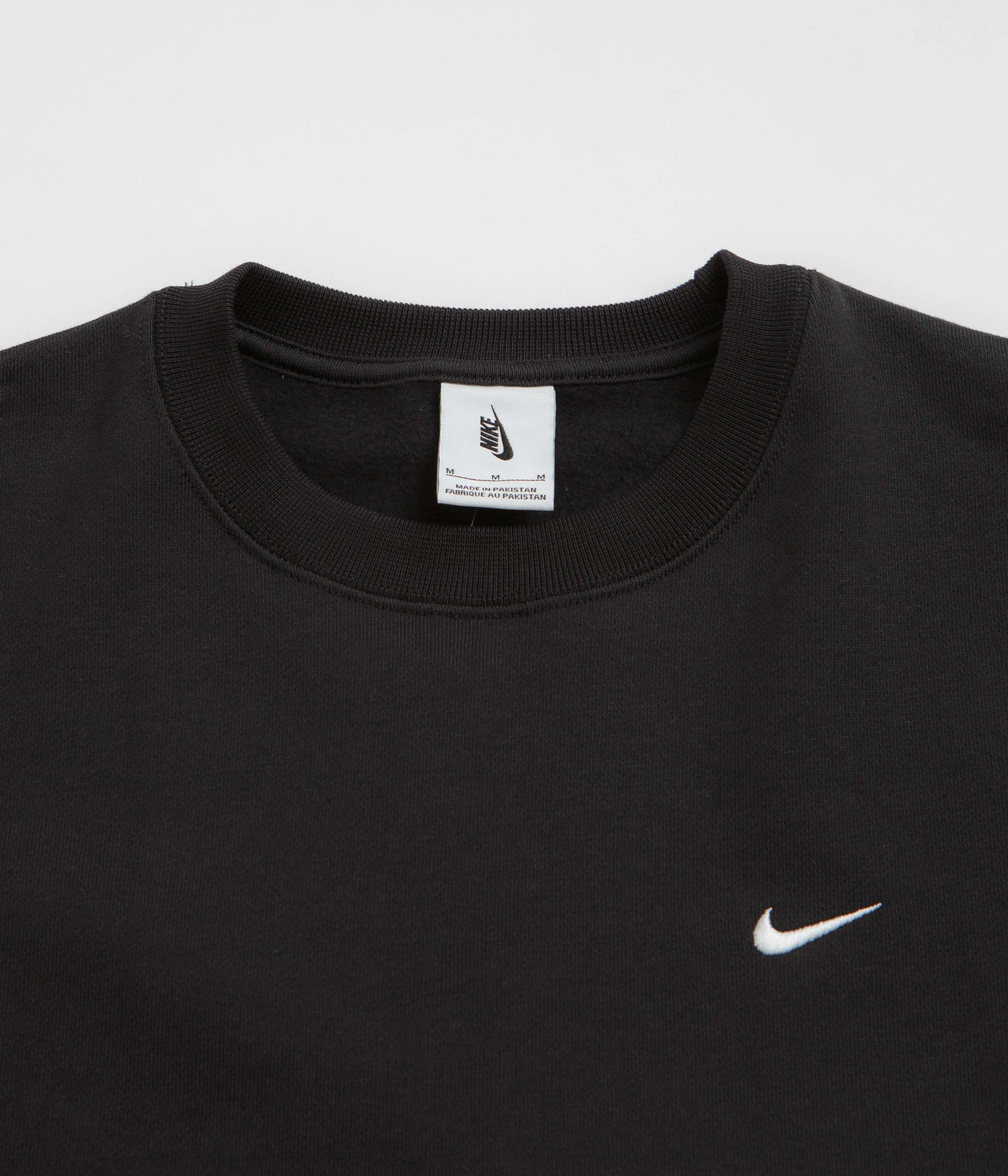 Nike Solo Swoosh Crewneck Sweatshirt - Black / White