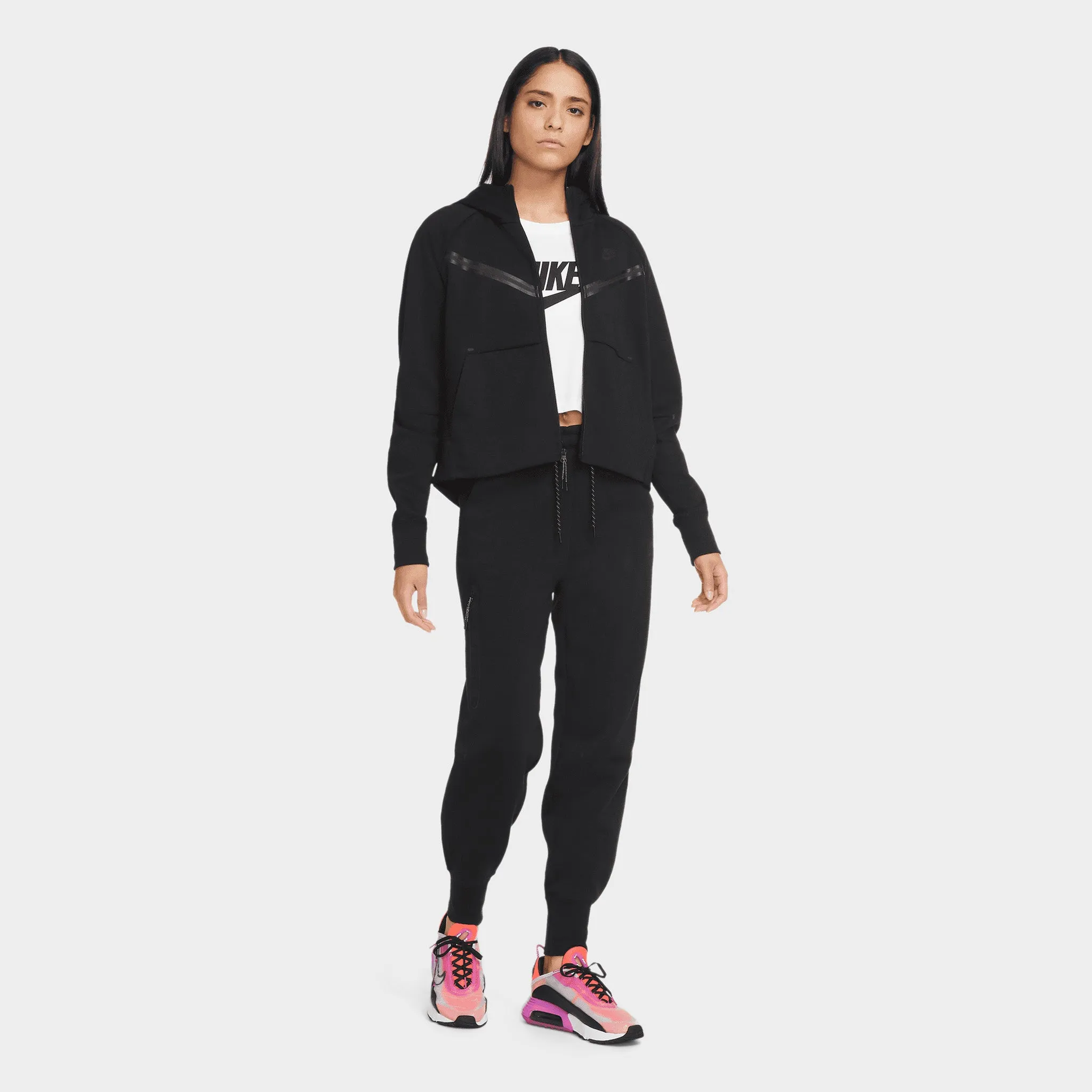 Nike Sportswear Women's Tech Fleece Windrunner Full-Zip Hoodie Black / Black