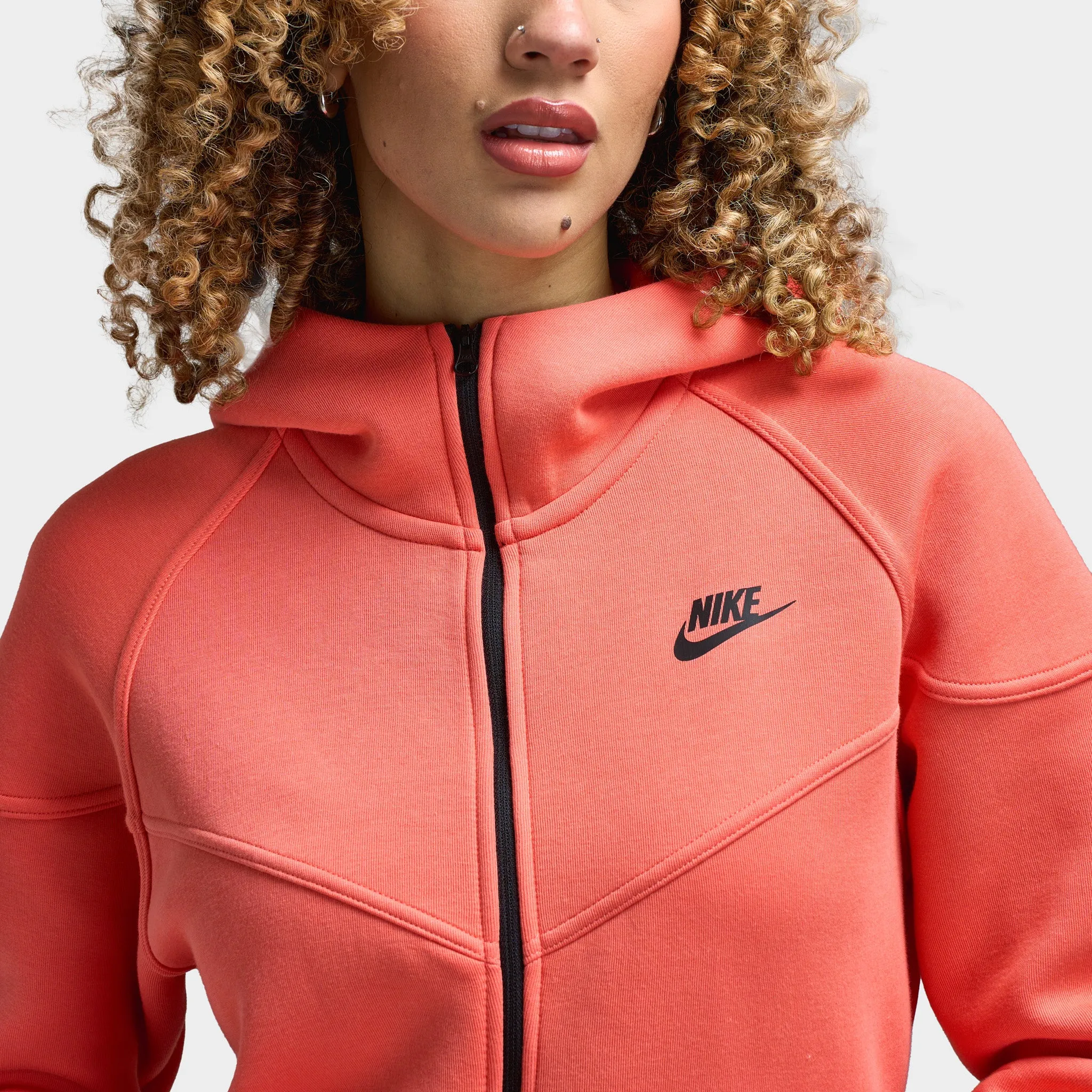 Nike Sportswear Women's Tech Fleece Windrunner Full Zip Hoodie Magic Ember / Black