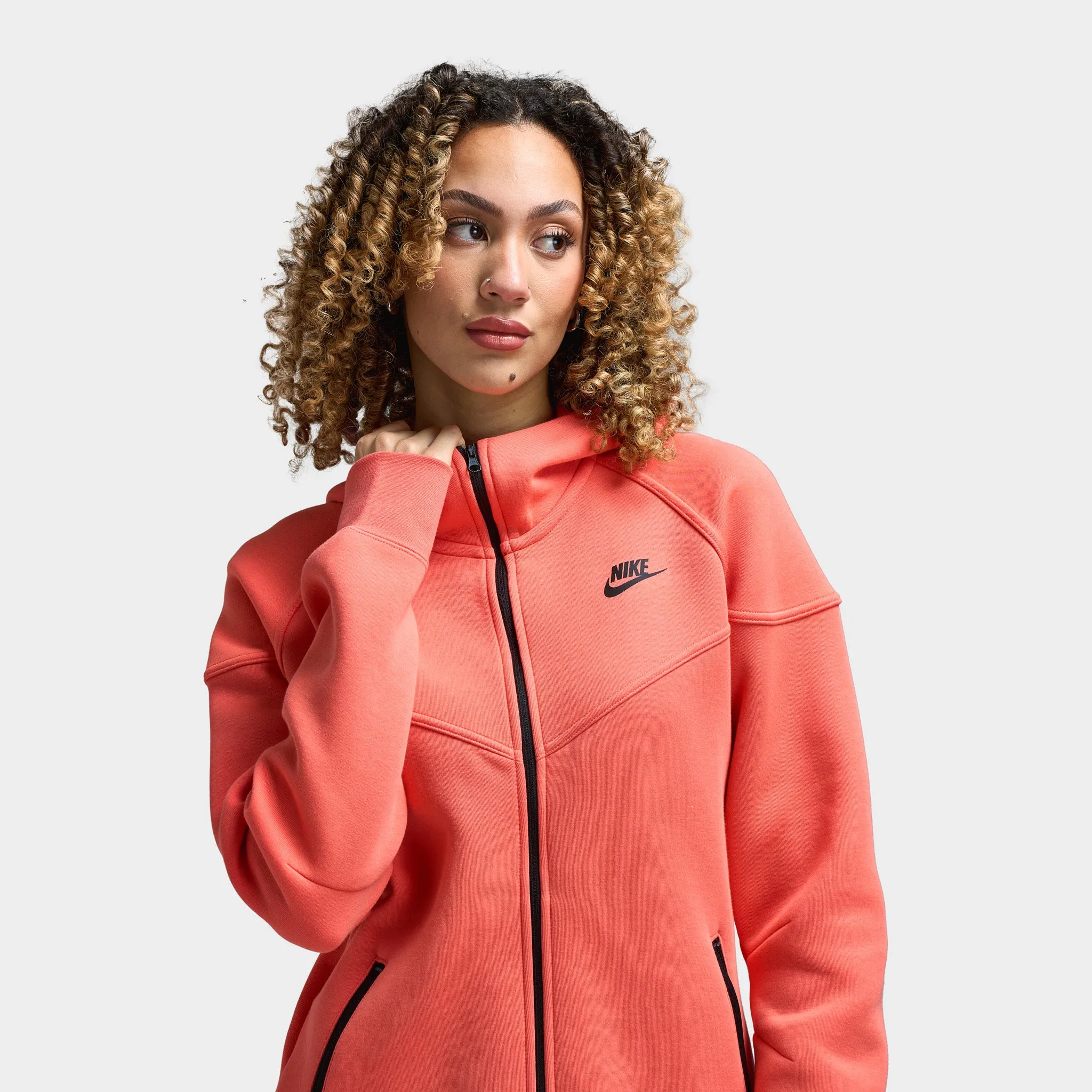 Nike Sportswear Women's Tech Fleece Windrunner Full Zip Hoodie Magic Ember / Black