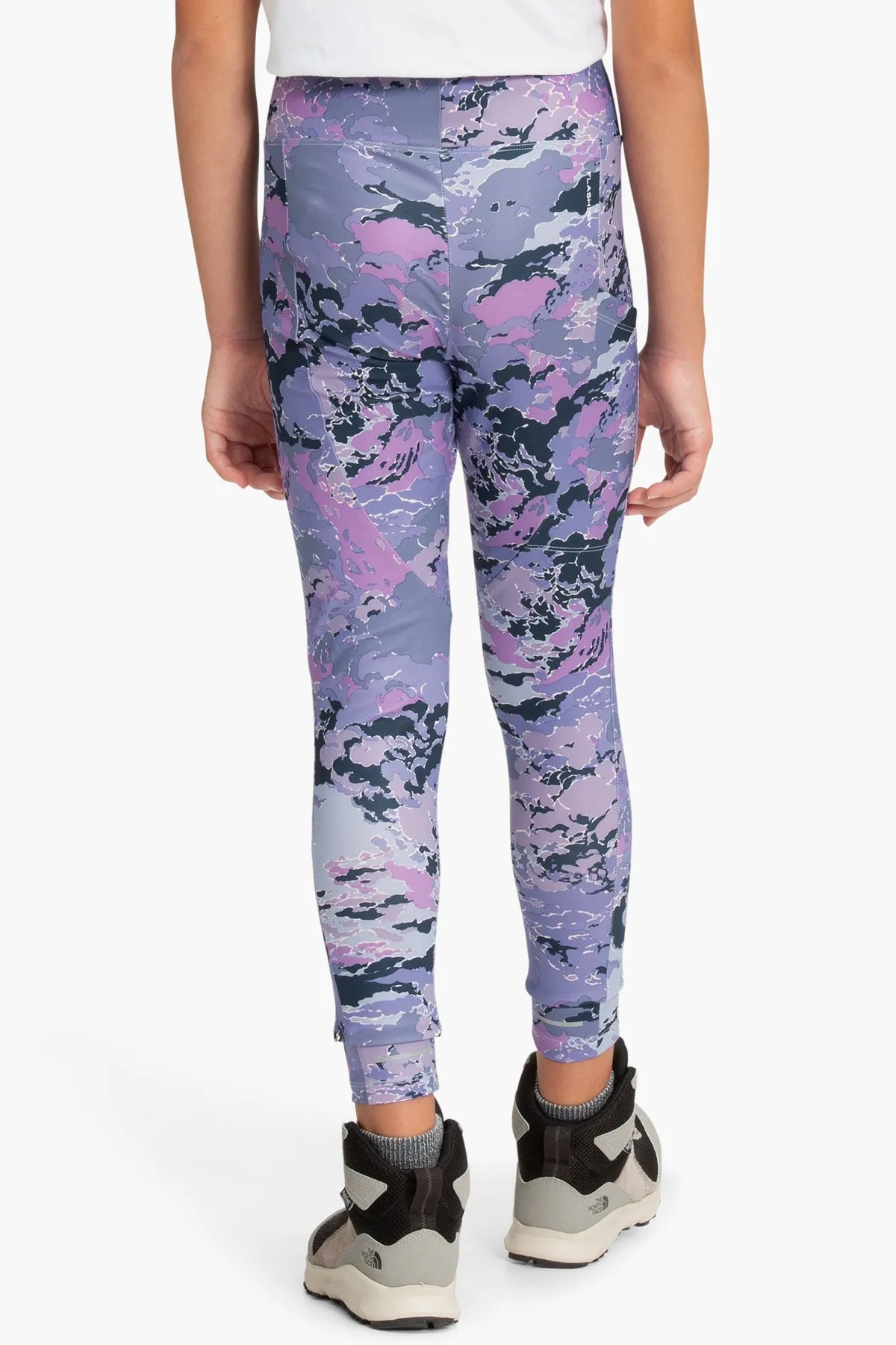 North Face On Mountain Girls Leggings - Sweet Lavender Camo (Size 4/5 left)