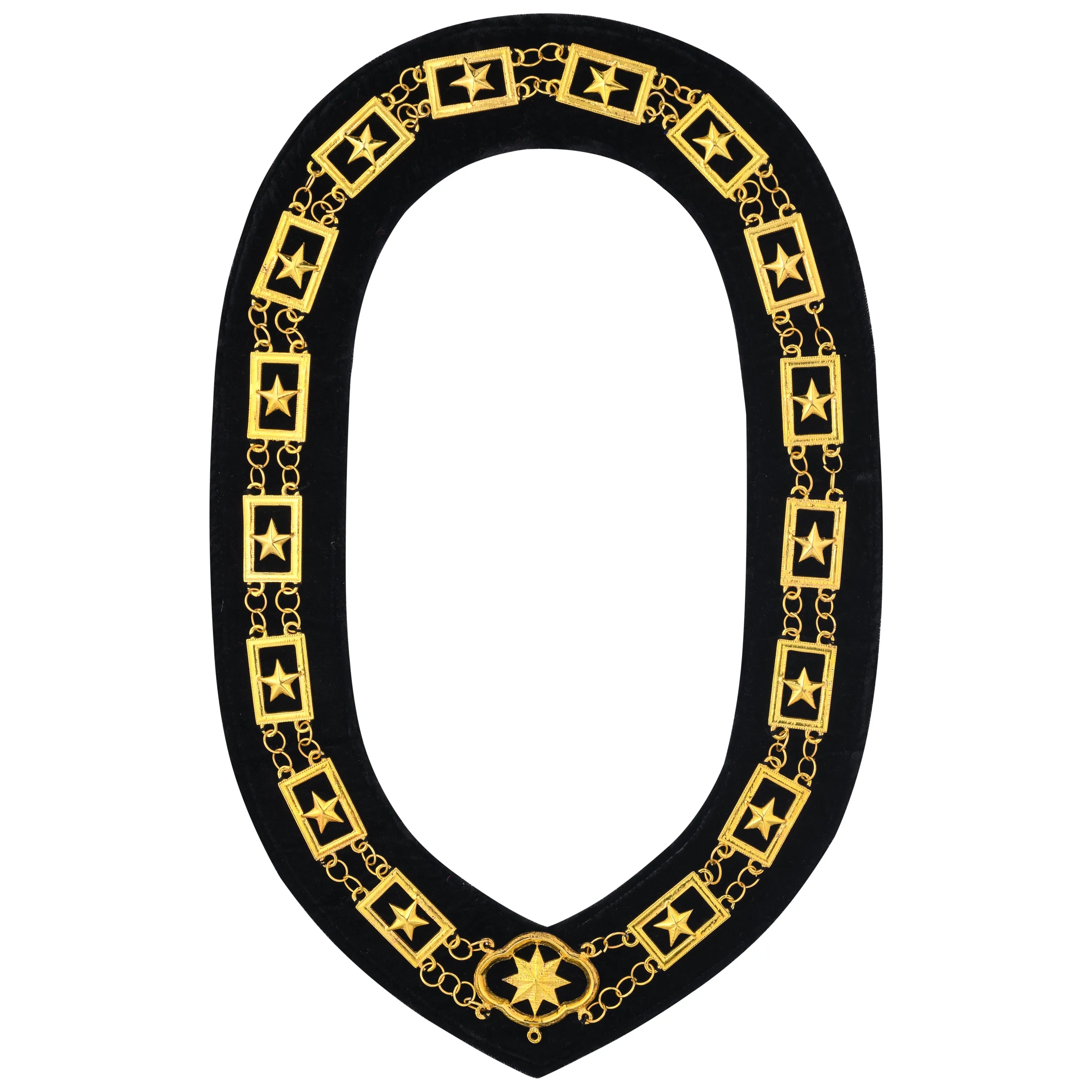 OES Chain Collar - Gold With Black Lining