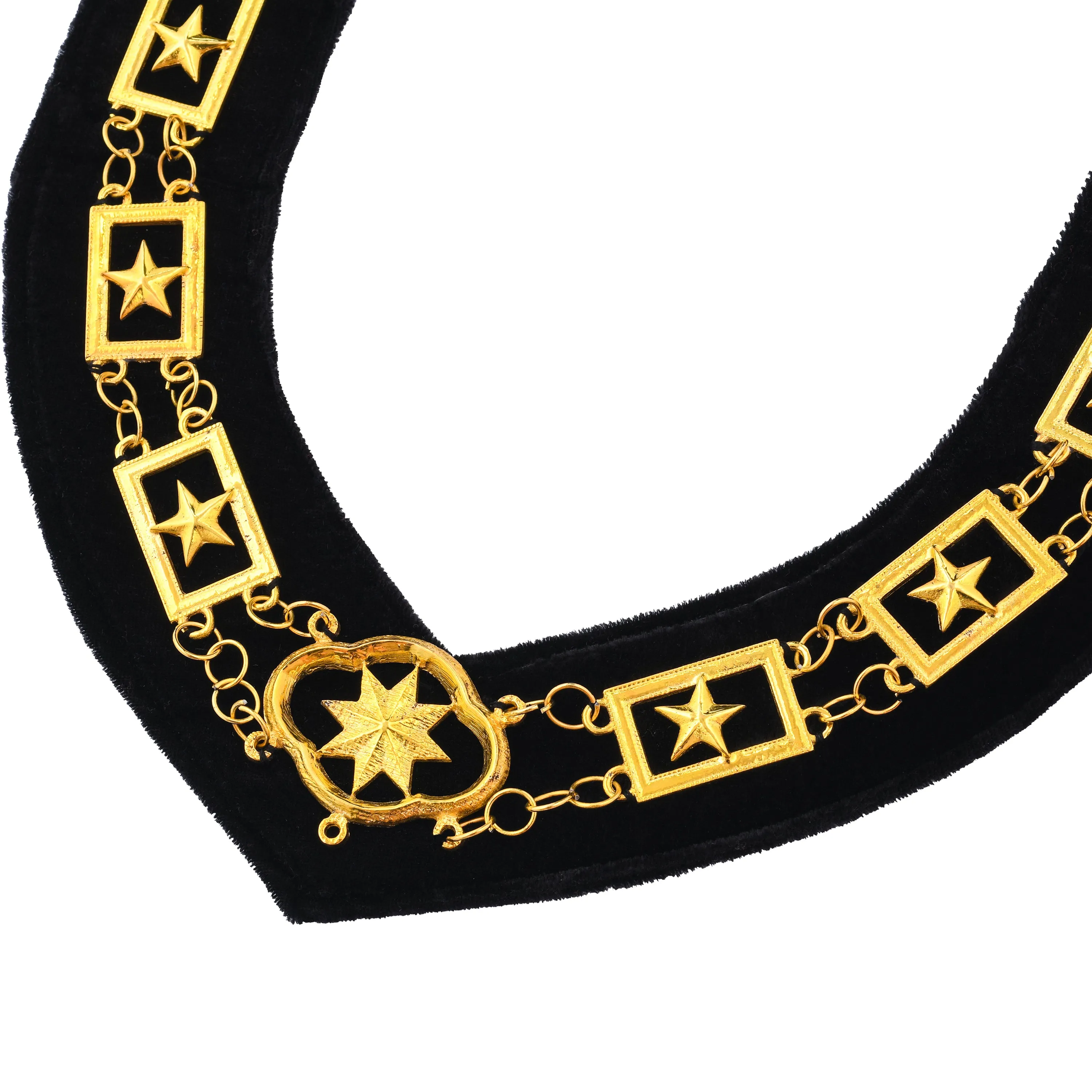 OES Chain Collar - Gold With Black Lining