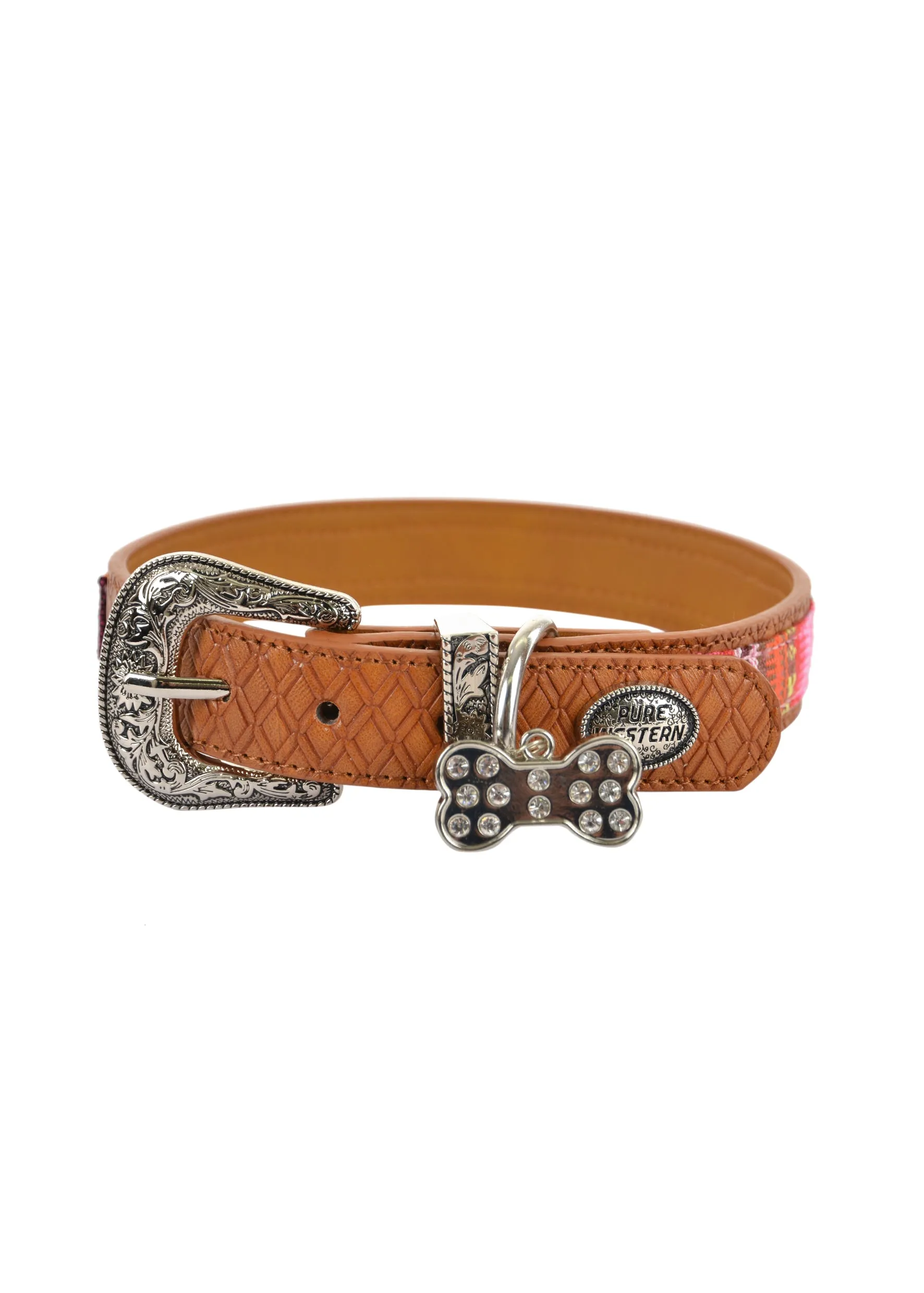 P2W2943CLR Pure Western Reece Dog Collar Flame