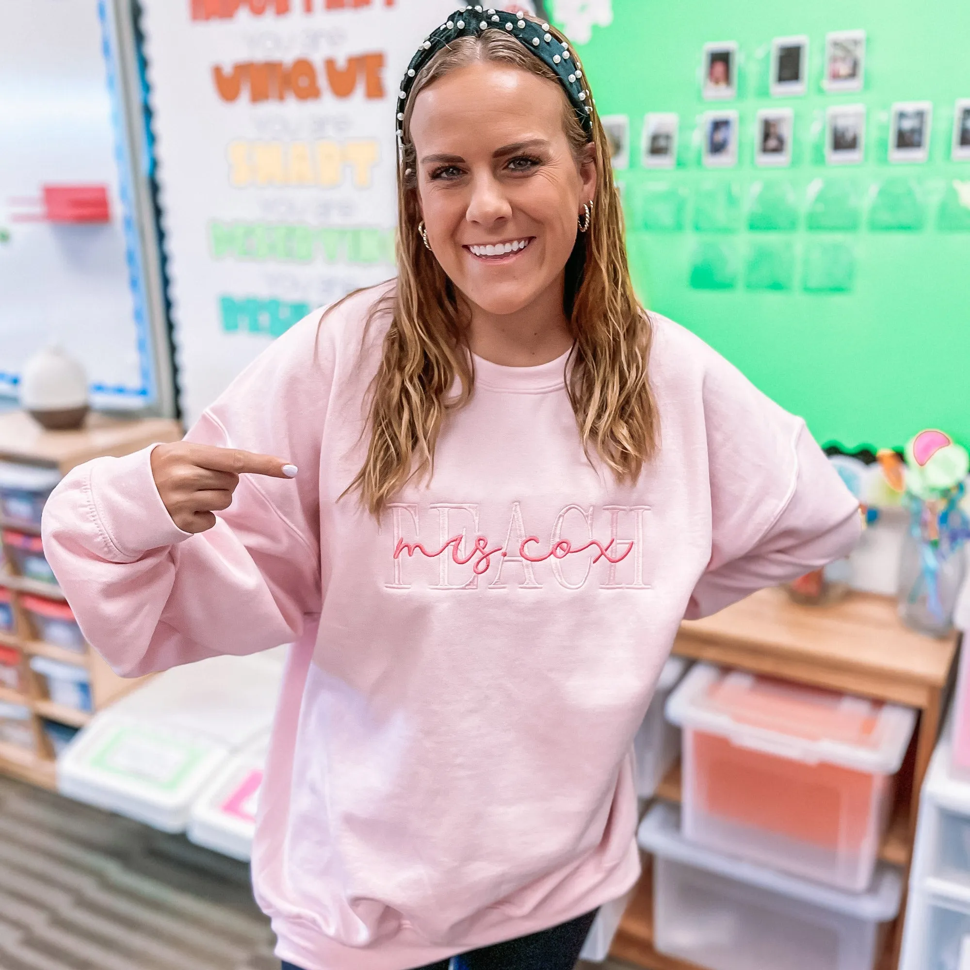 Personalized TEACH Crewneck Sweatshirt