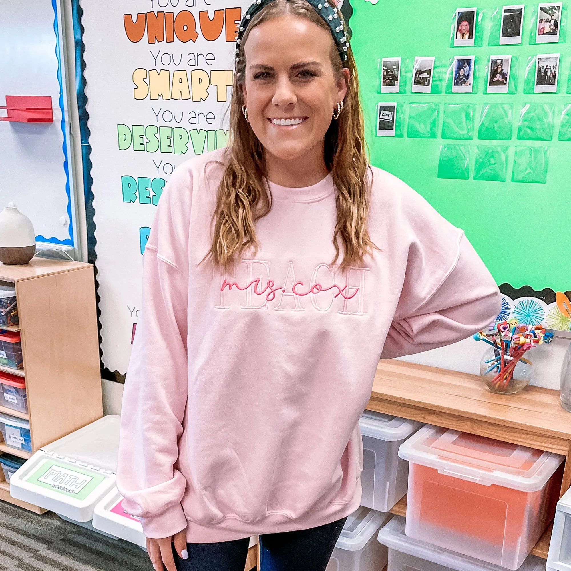 Personalized TEACH Crewneck Sweatshirt