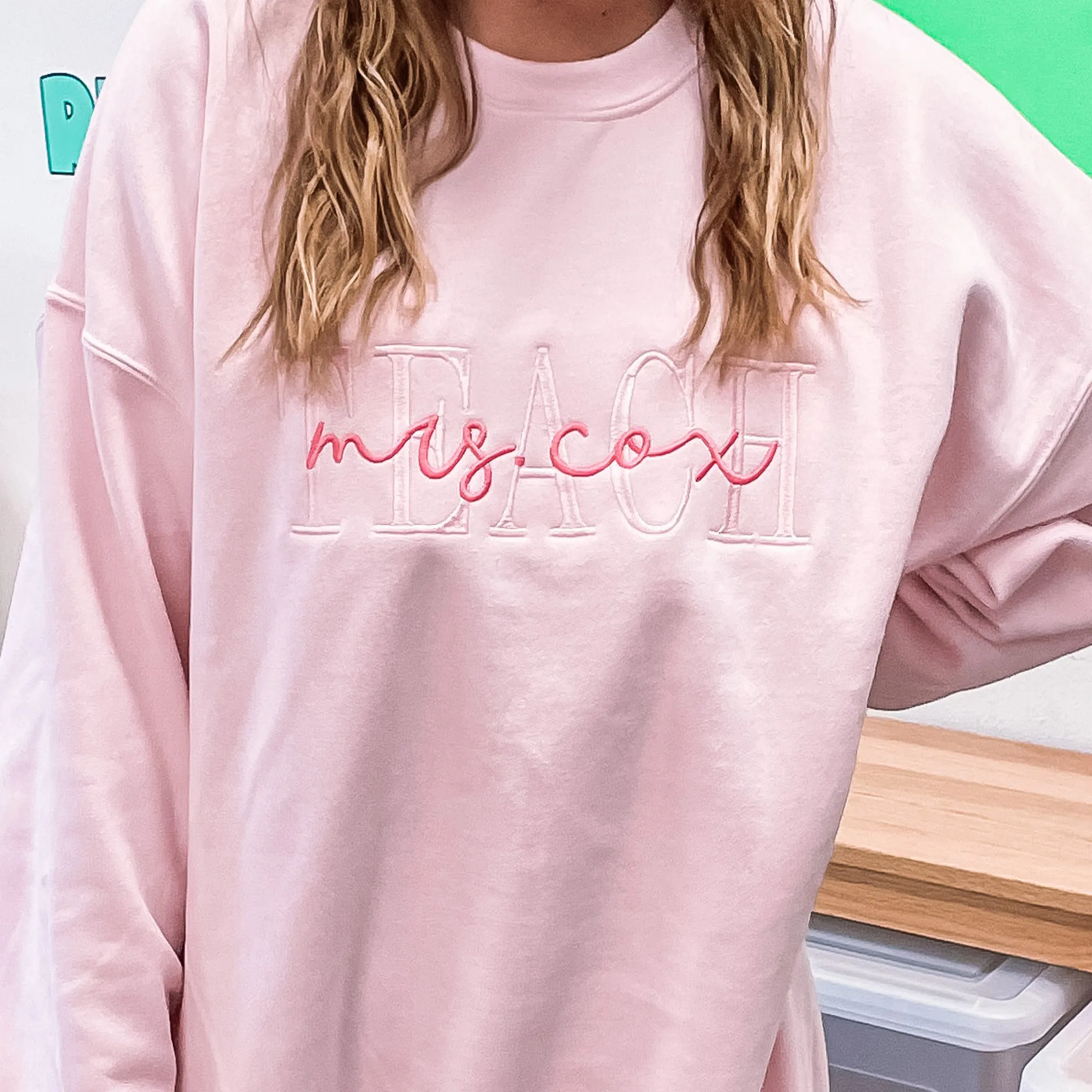 Personalized TEACH Crewneck Sweatshirt