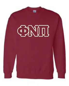 Phi Nu Pi 3 Letter Embroidered Crewneck Sweatshirt - Kappa Alpha Psi