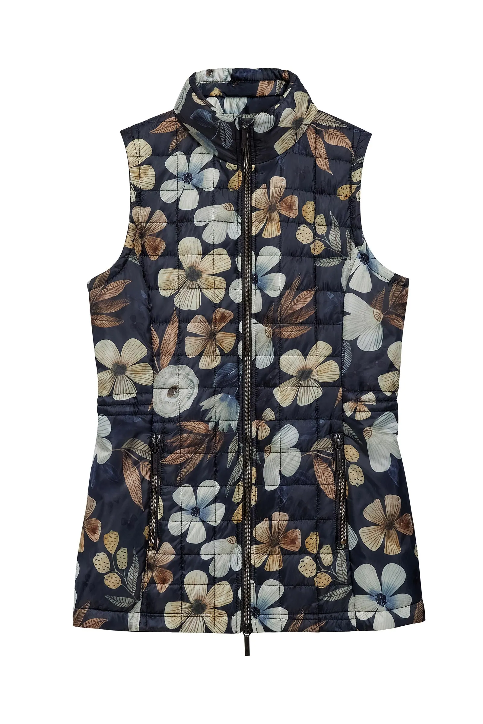 Printed Montreal High Collar Vest