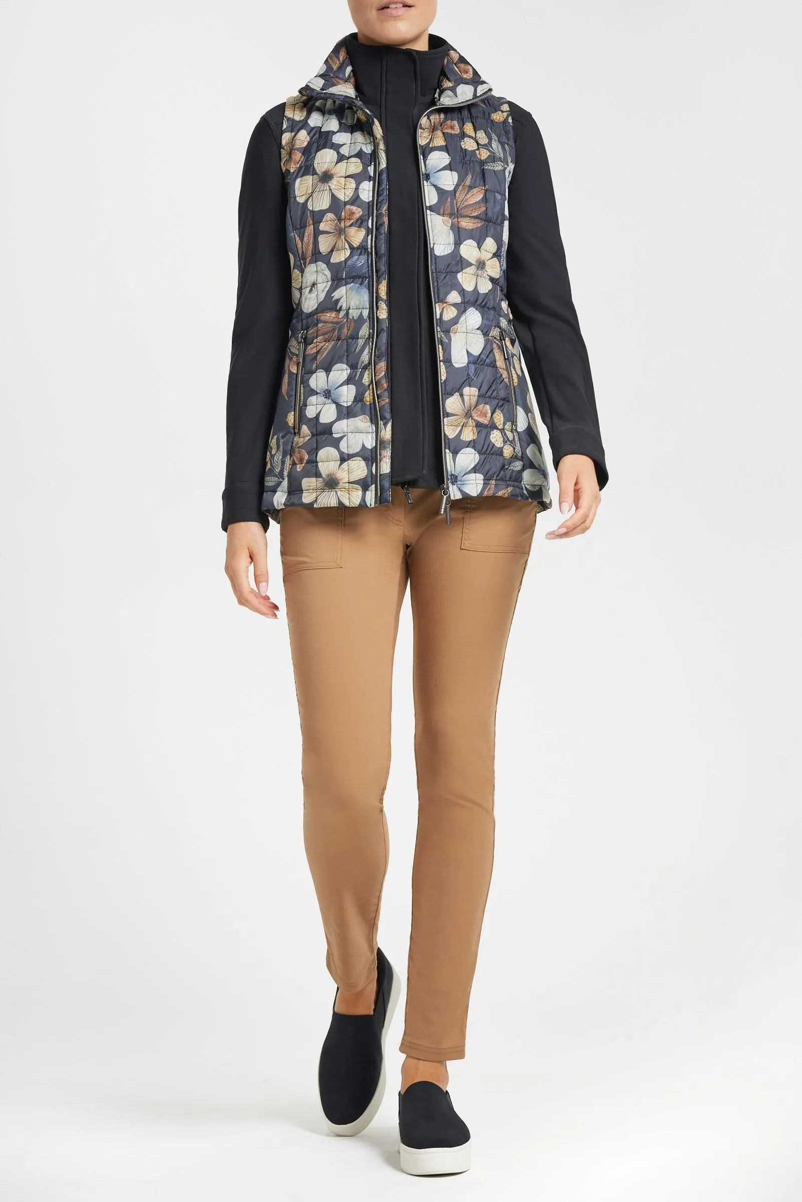 Printed Montreal High Collar Vest