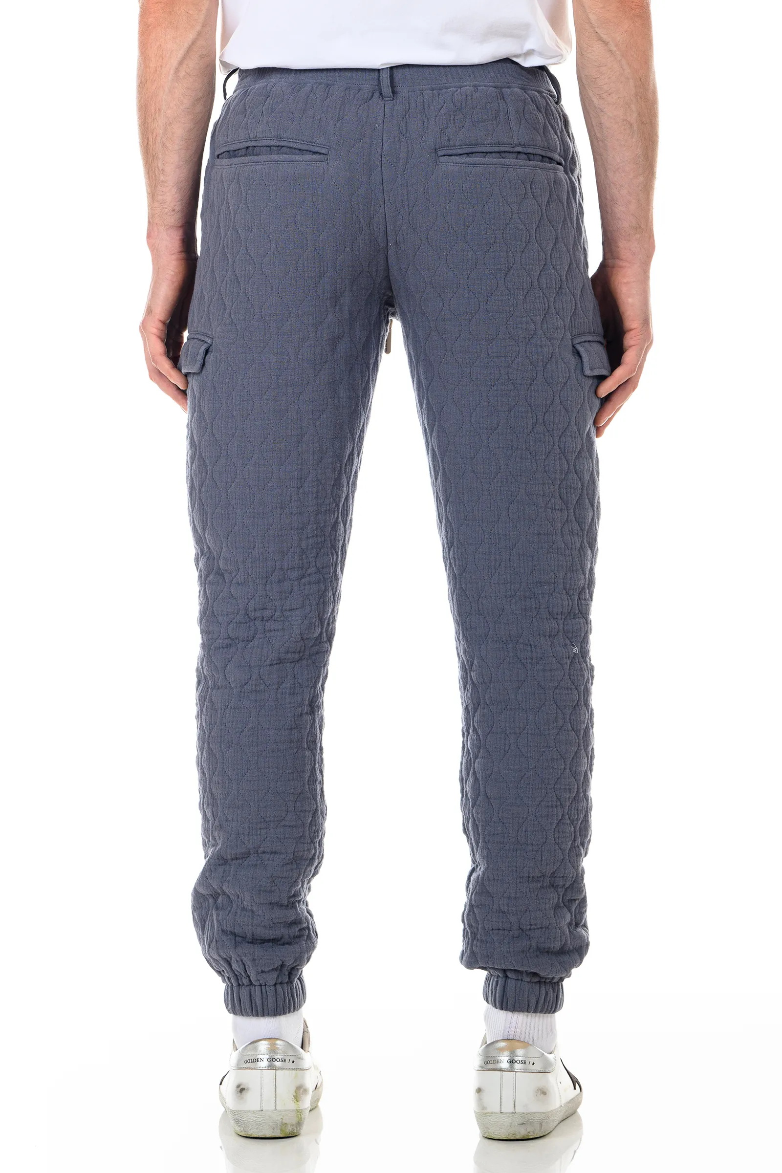 Quilted Jogger - Steel Blue