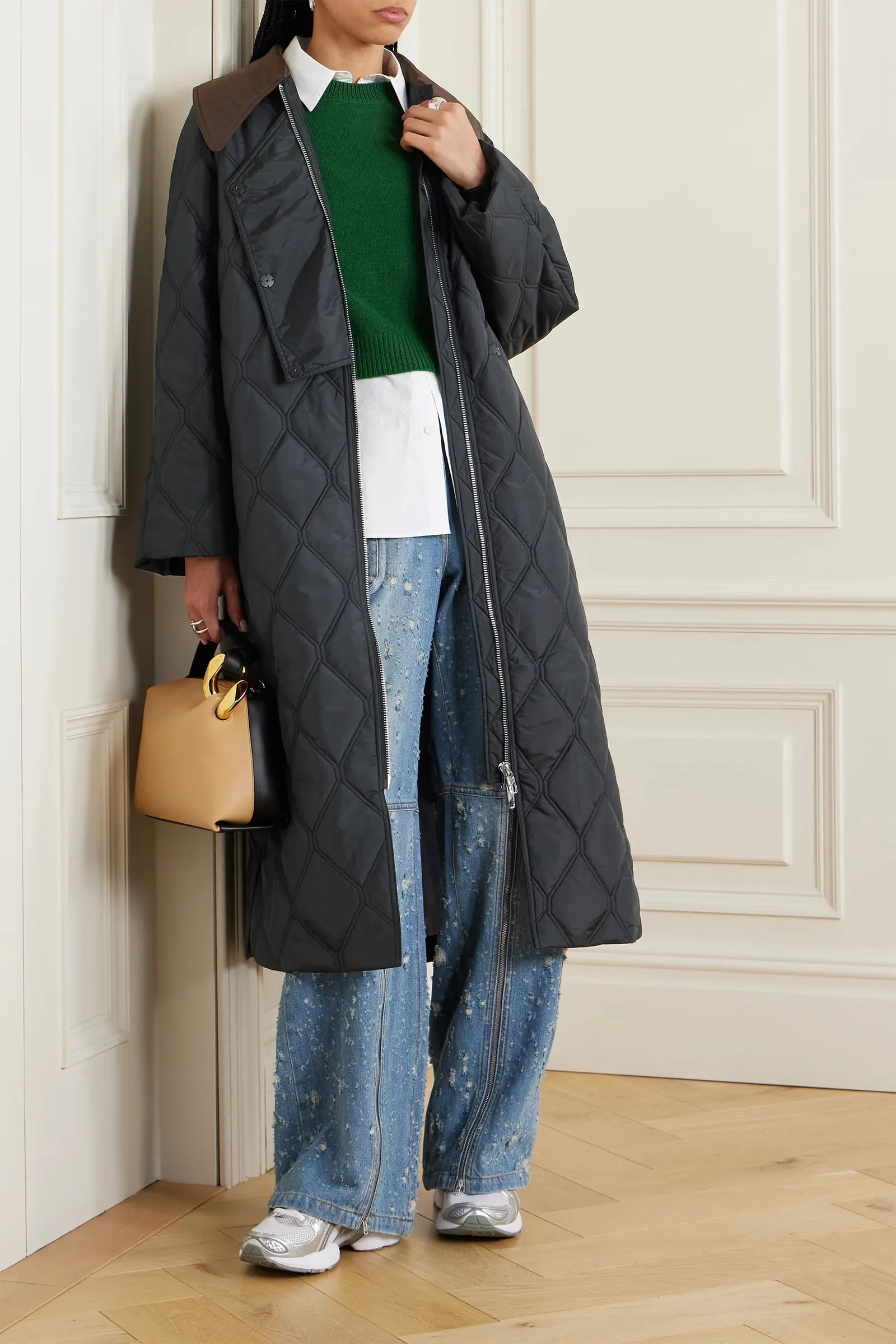 Quilted Reycled-Ripstop Coat