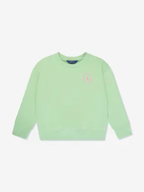 Ralph Lauren Girls Logo Sweatshirt in Green