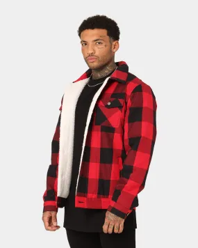 Saint Morta Checks Sherpa Jacket Black/Red