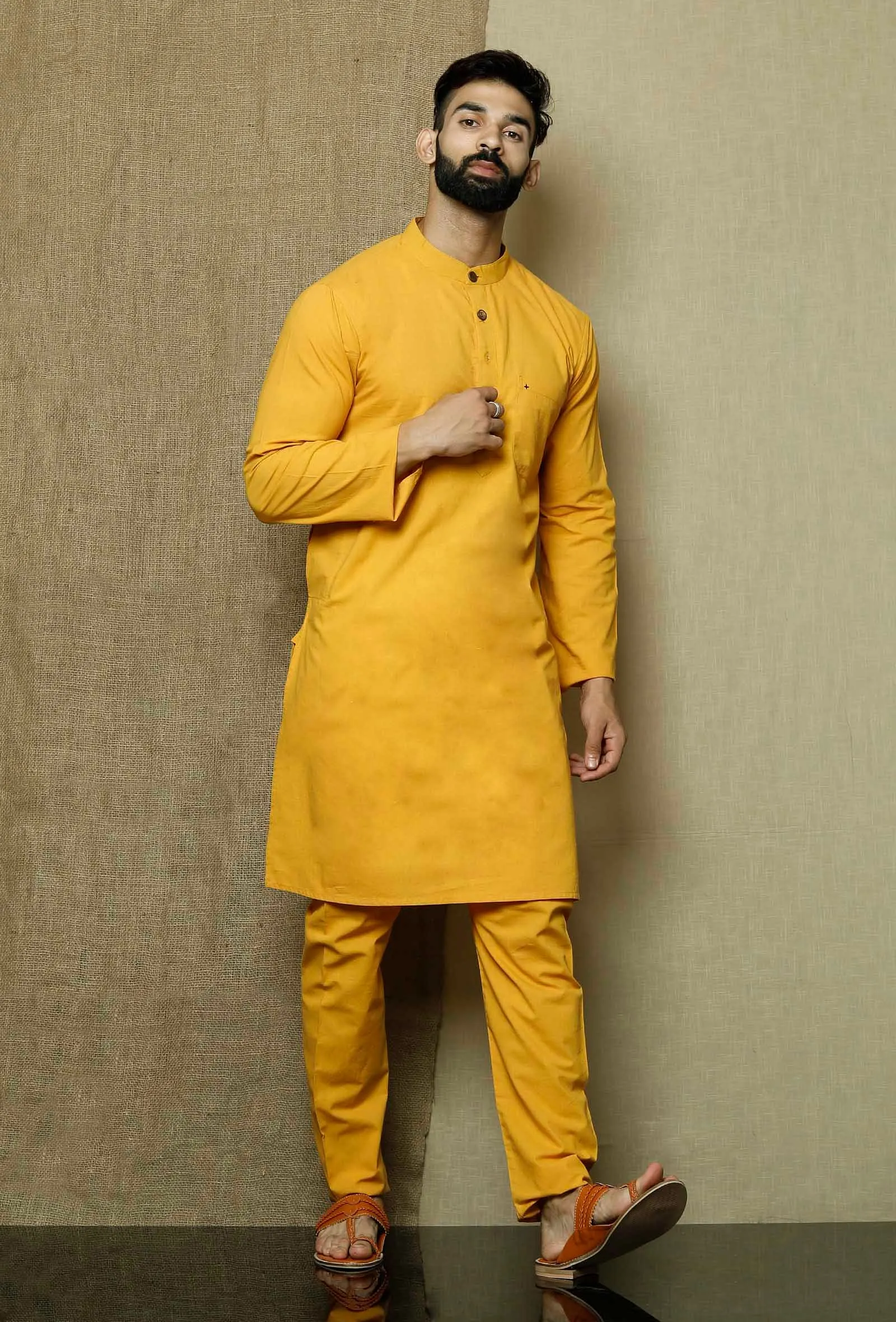 Set of 2:Tuscan Sun  Cotton Kurta and Pyjama