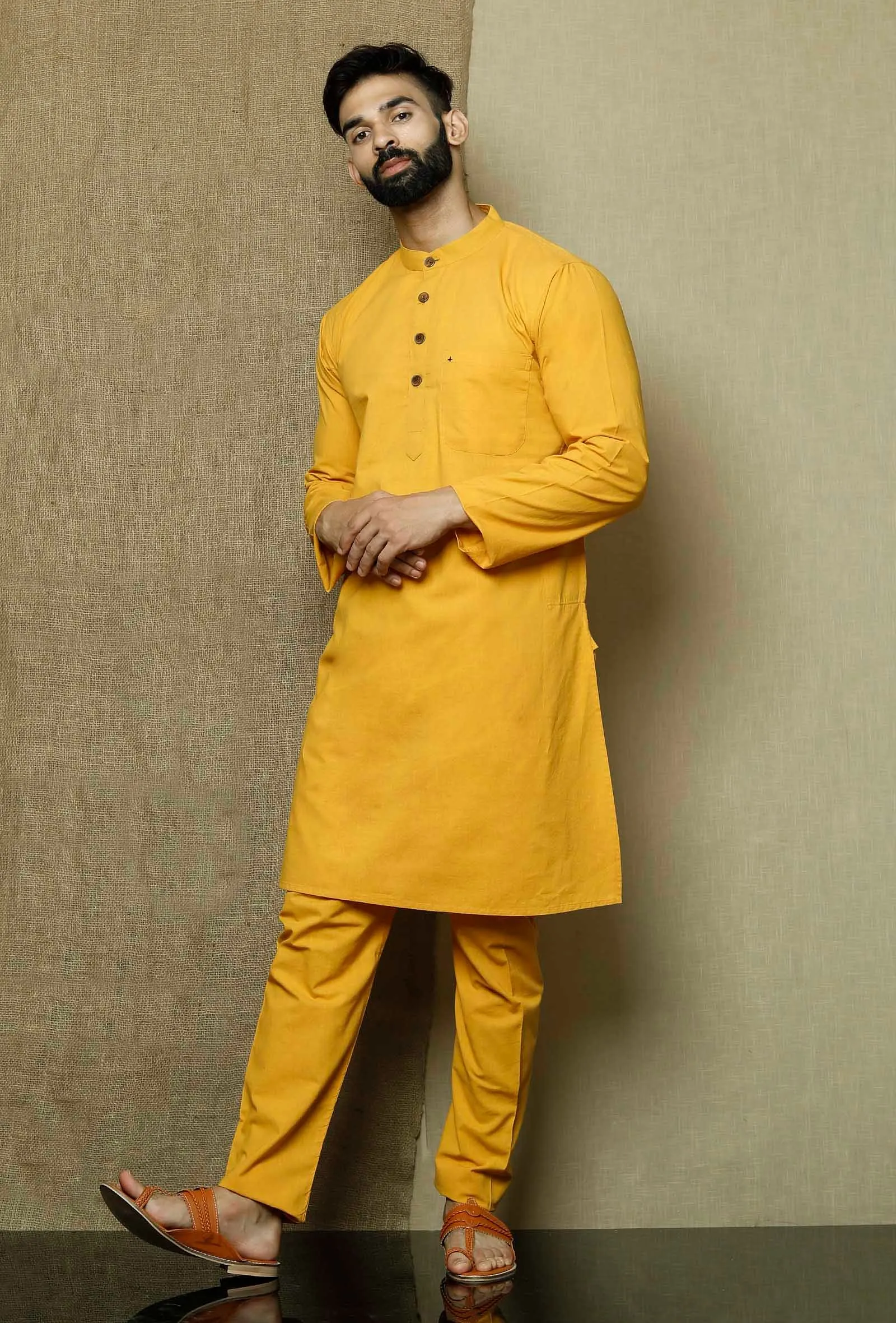 Set of 2:Tuscan Sun  Cotton Kurta and Pyjama