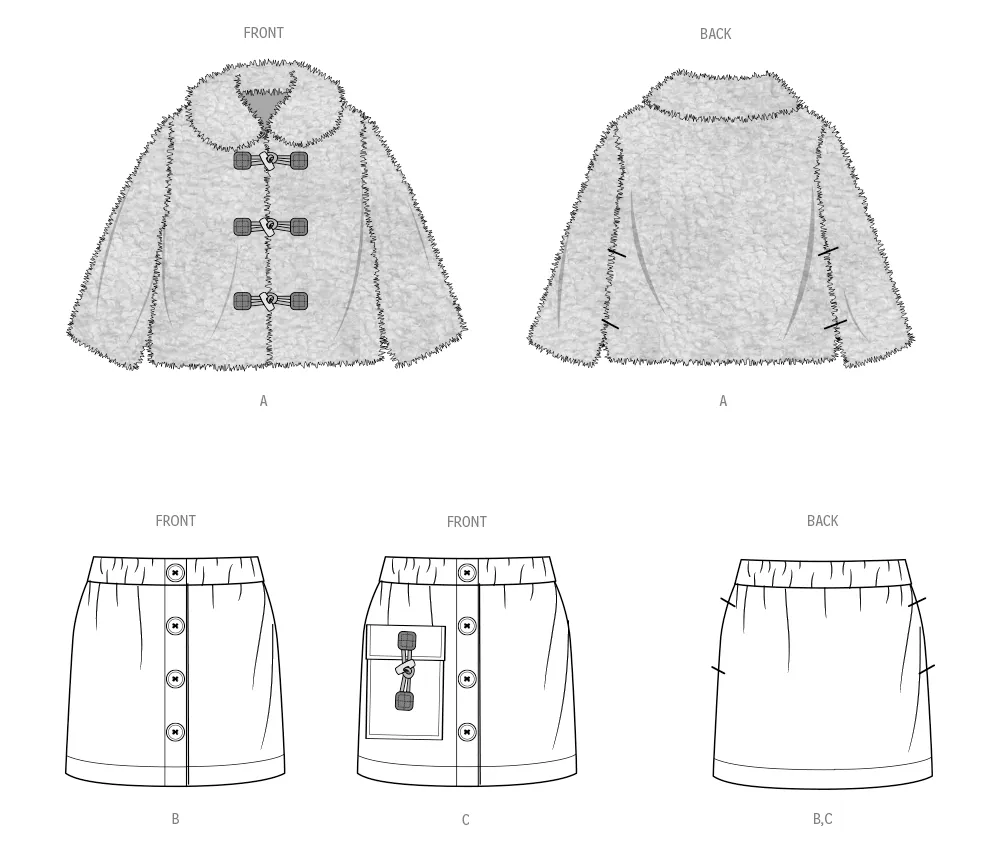 Simplicity Sewing Pattern 3014 Children's Jacket and Skirts