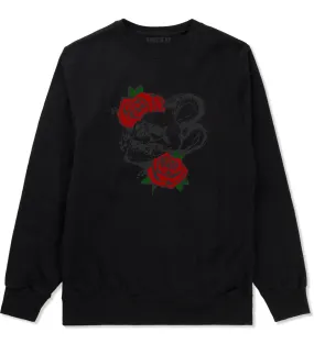 Skull And Roses Mens Crewneck Sweatshirt