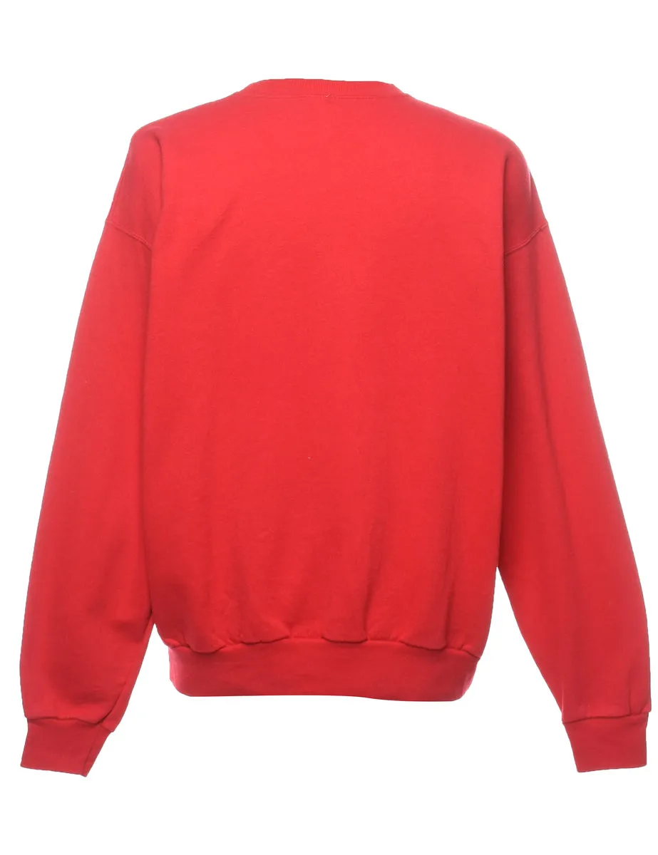 State Farm Printed Red & White Sweatshirt - L