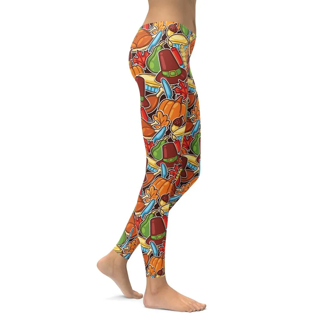 Thanksgiving Celebration Leggings