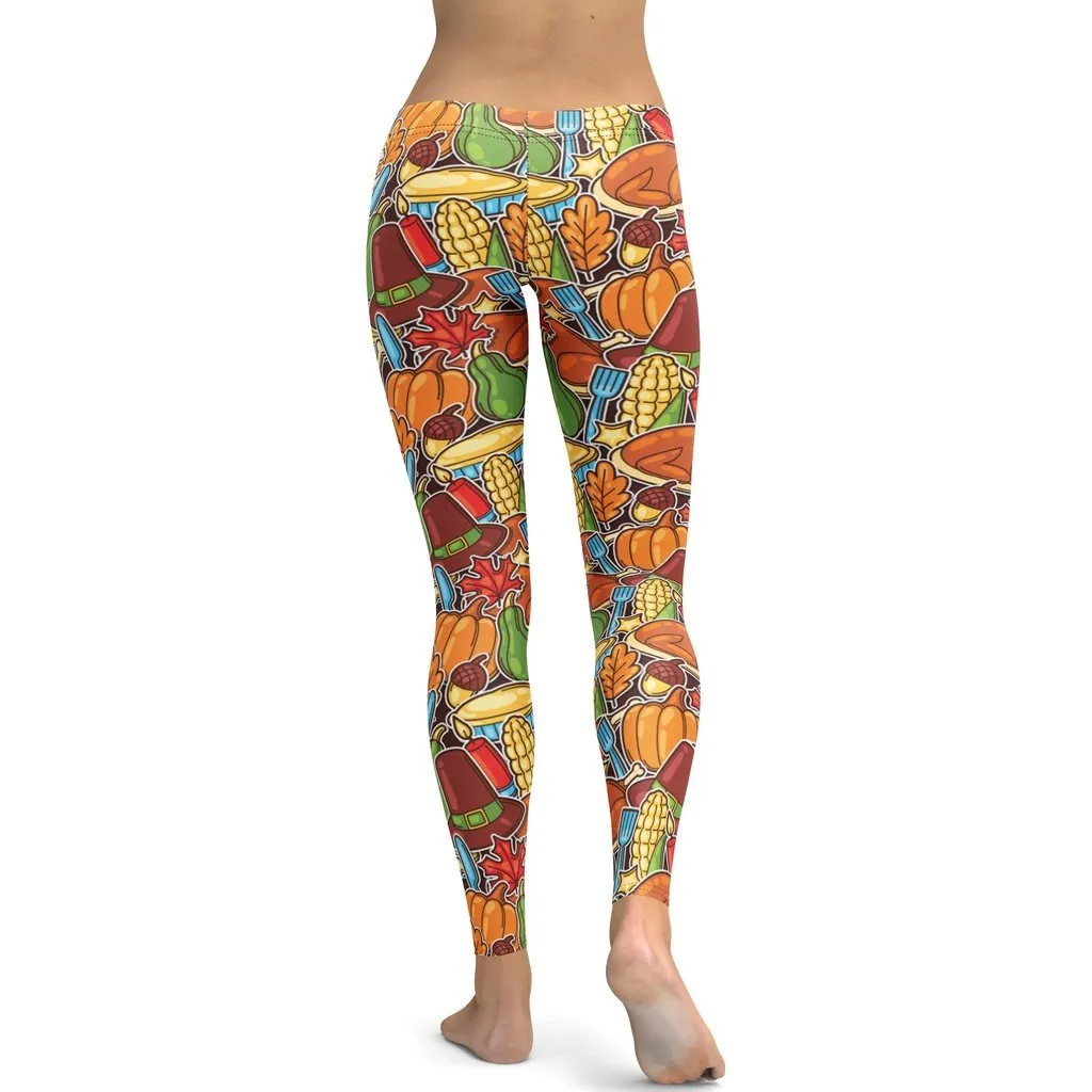 Thanksgiving Celebration Leggings