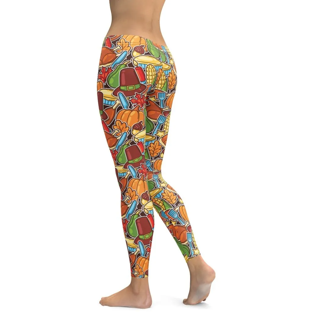 Thanksgiving Celebration Leggings