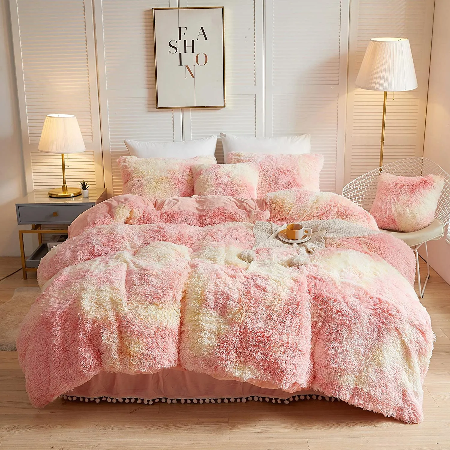 The Softy Rainbow Pink Bed Set