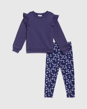 Toddler Girls Midnight Floral Sweatshirt Set