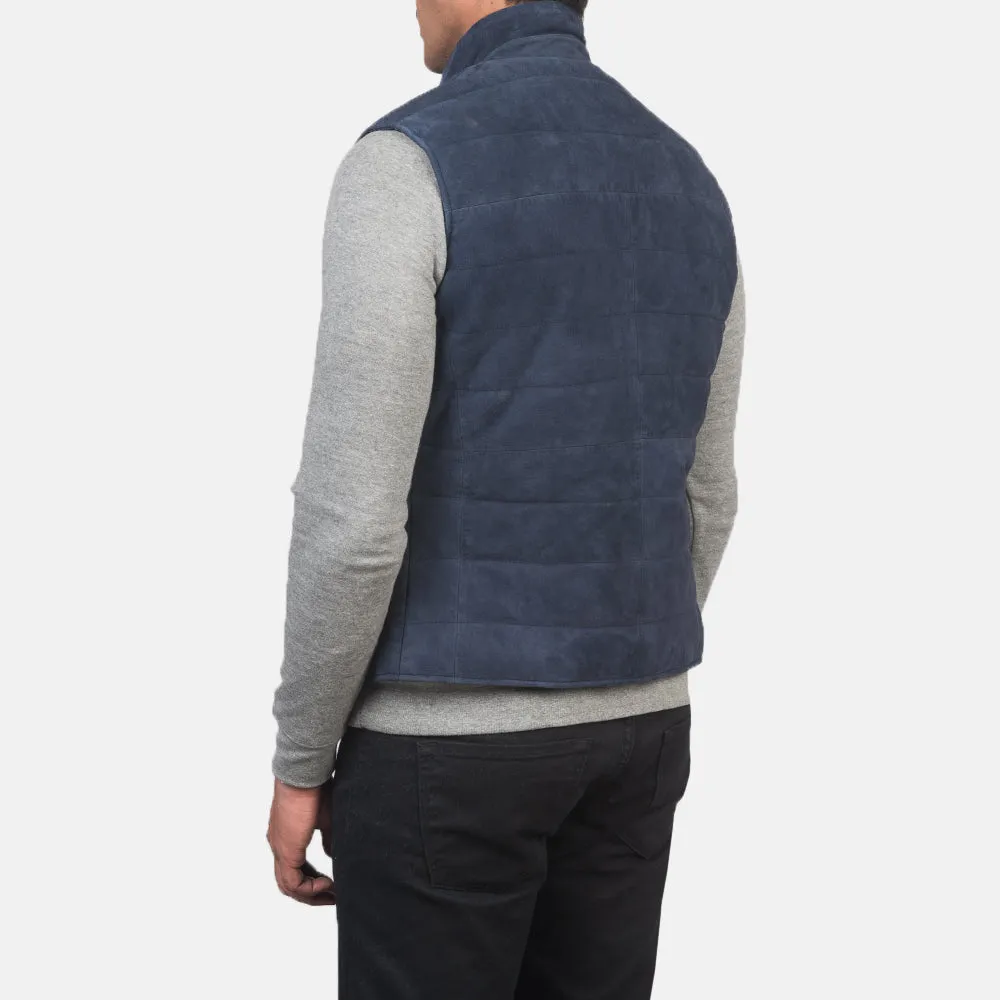 Tony Blue Suede Vest