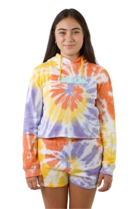 Tropic Strip Front Hoodie | Gold Tie Dye