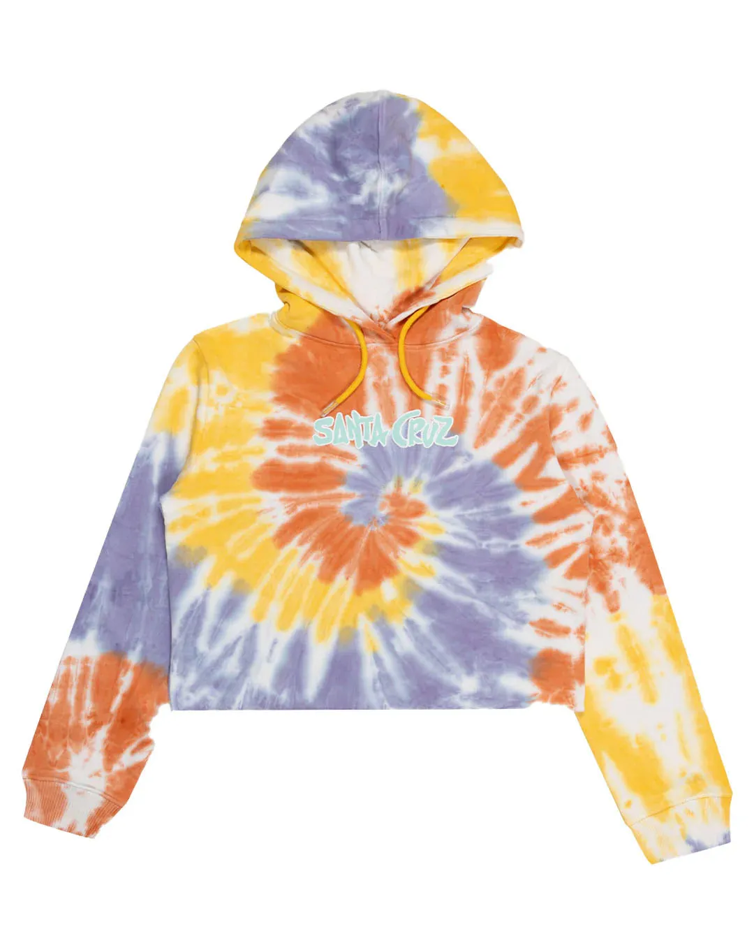 Tropic Strip Front Hoodie | Gold Tie Dye