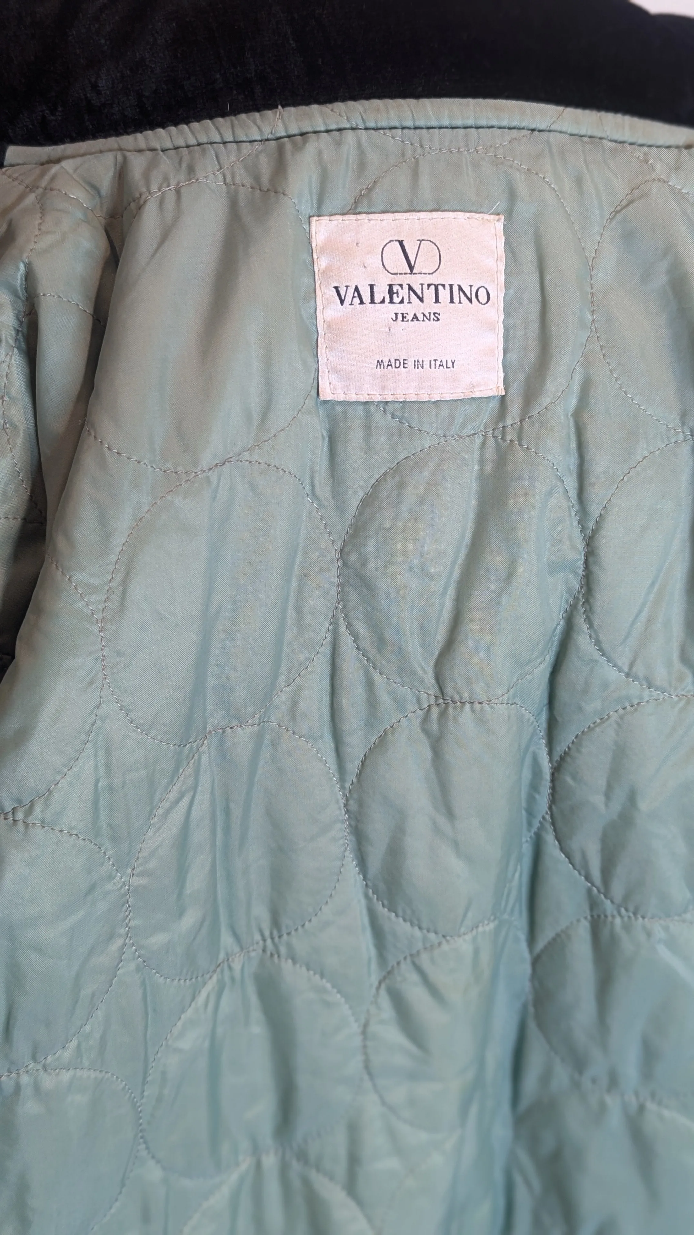 Valentino Black Velvet Quilted Jacket