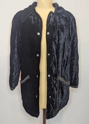 Valentino Black Velvet Quilted Jacket