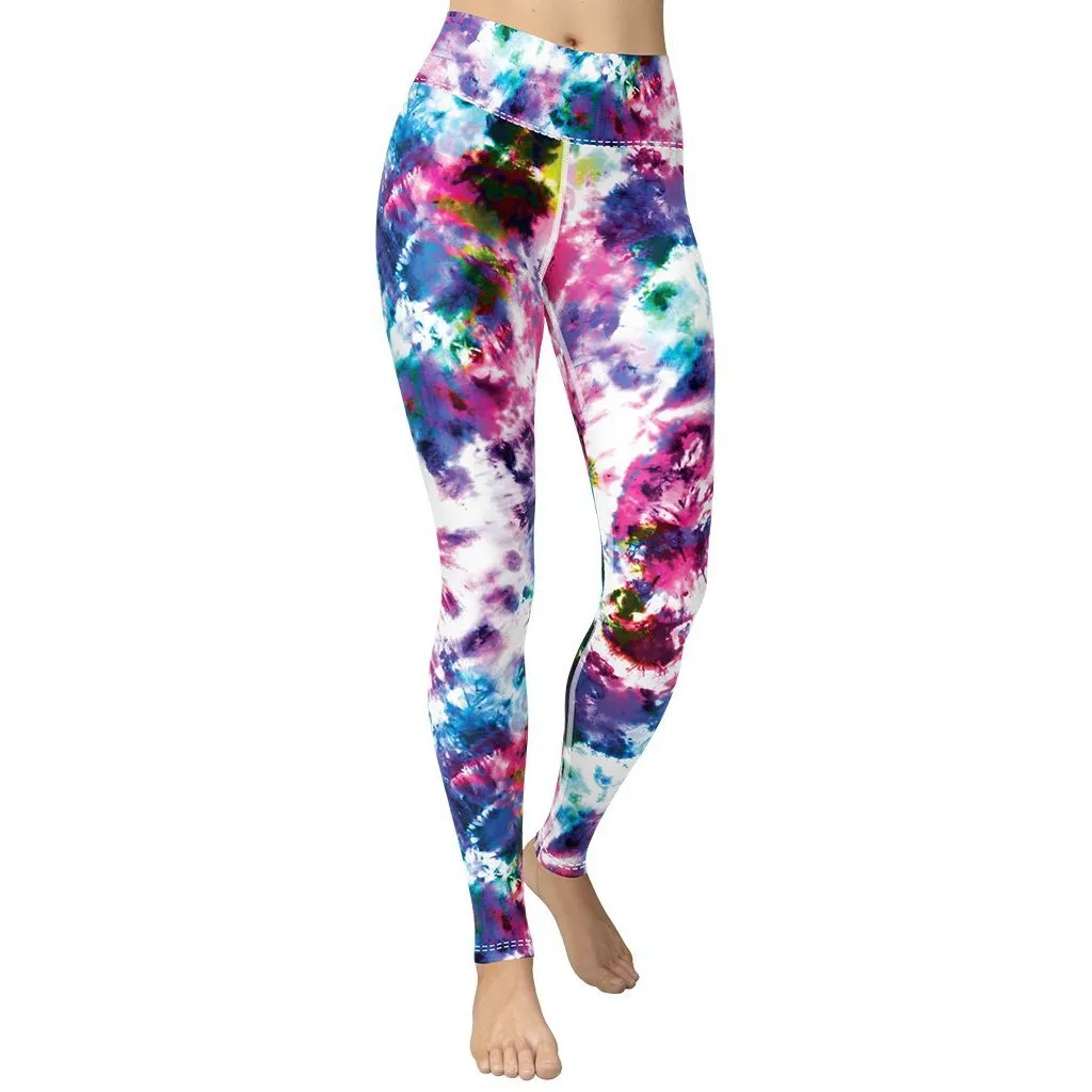 Vibrant Tie Dye Yoga Leggings