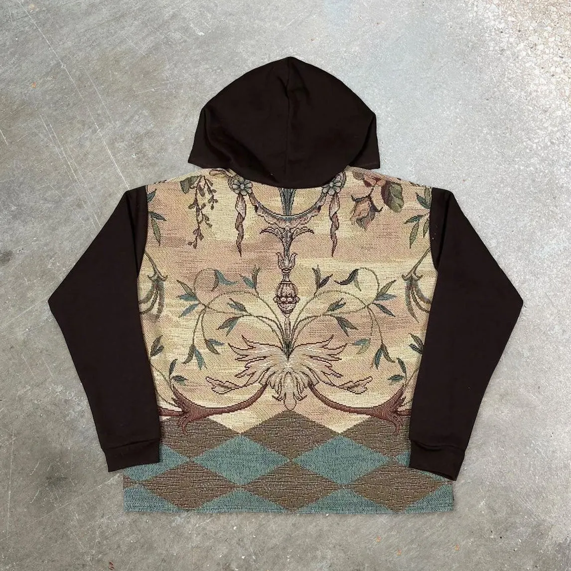 Vintage Print Street Hip Hoodie