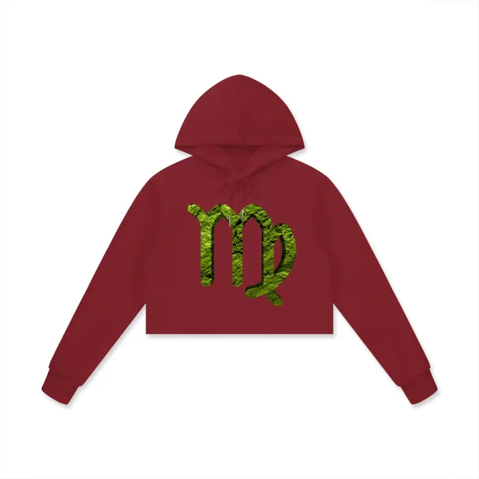 Virgo Cotton Cropped Hoodie