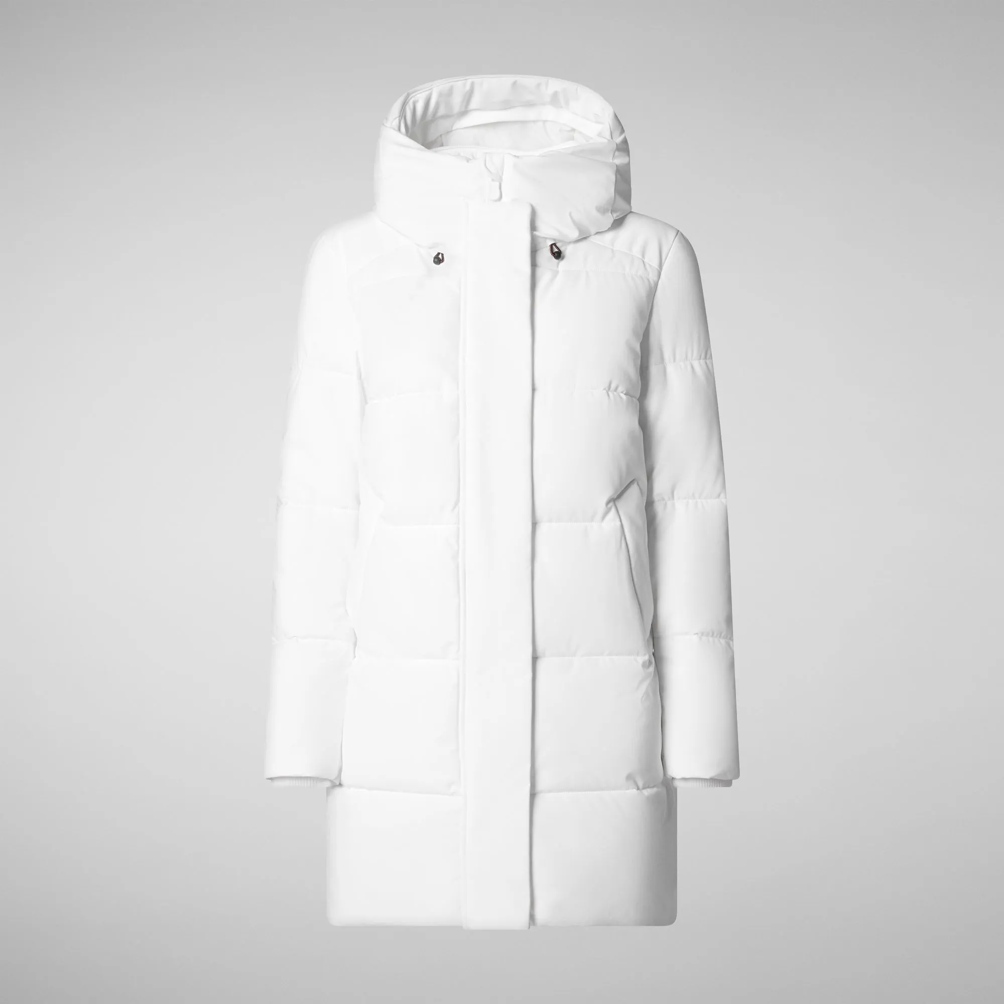 Woman's hooded parka Bethany in white