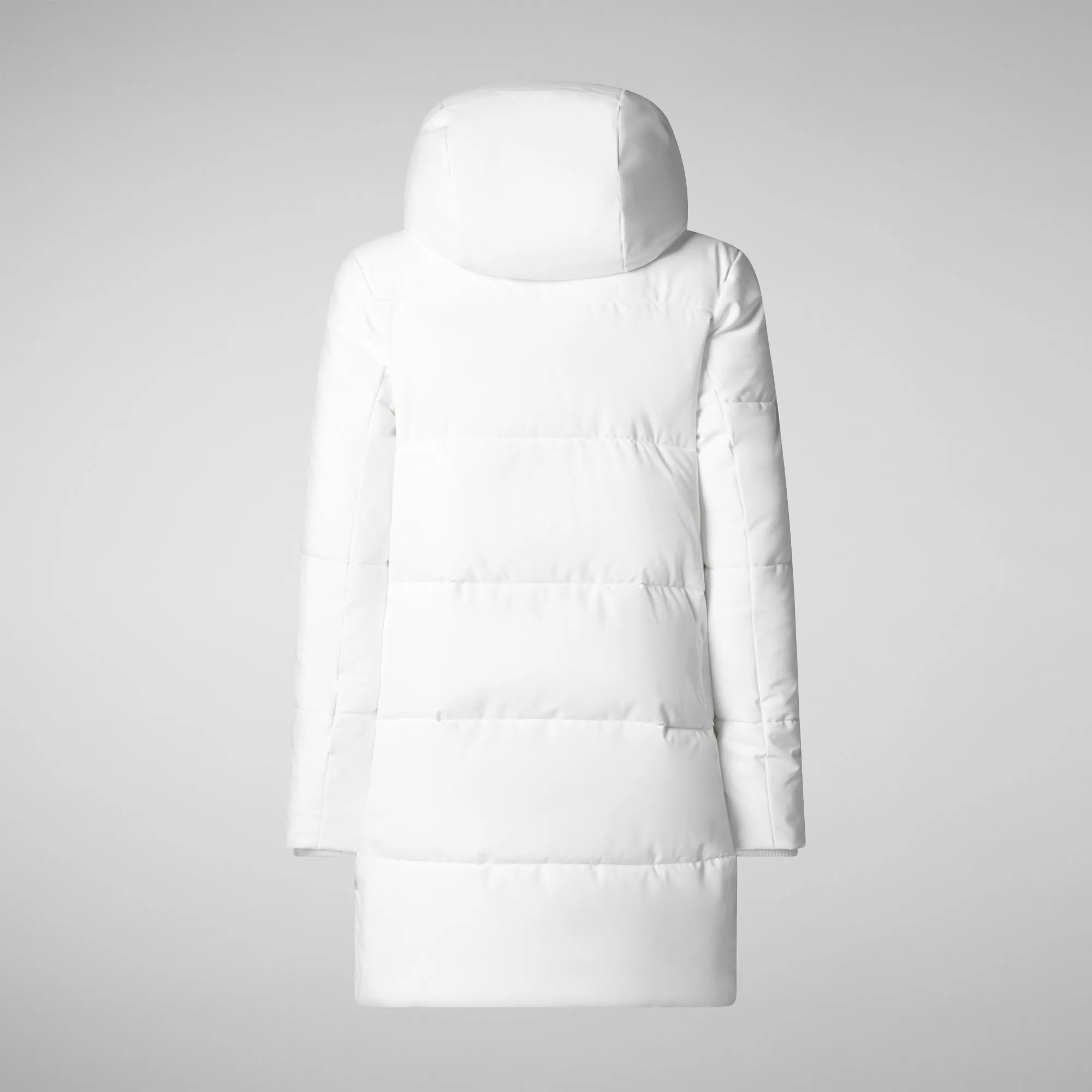 Woman's hooded parka Bethany in white