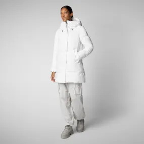 Woman's hooded parka Bethany in white