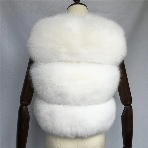 Women Real Fox Fur Vest Female Winter Autumn Genuine Fox Fur Waistcoat Coat Fashion Lady Gilet Natural Real Fur Vest for Women