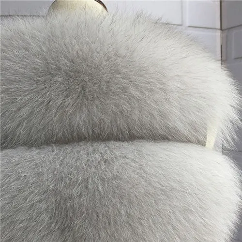 Women Real Fox Fur Vest Female Winter Autumn Genuine Fox Fur Waistcoat Coat Fashion Lady Gilet Natural Real Fur Vest for Women