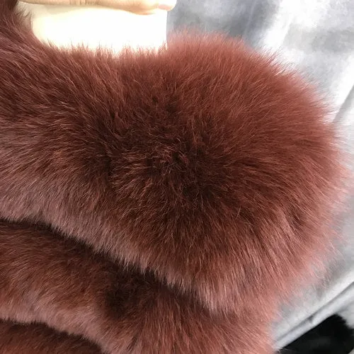 Women Real Fox Fur Vest Female Winter Autumn Genuine Fox Fur Waistcoat Coat Fashion Lady Gilet Natural Real Fur Vest for Women