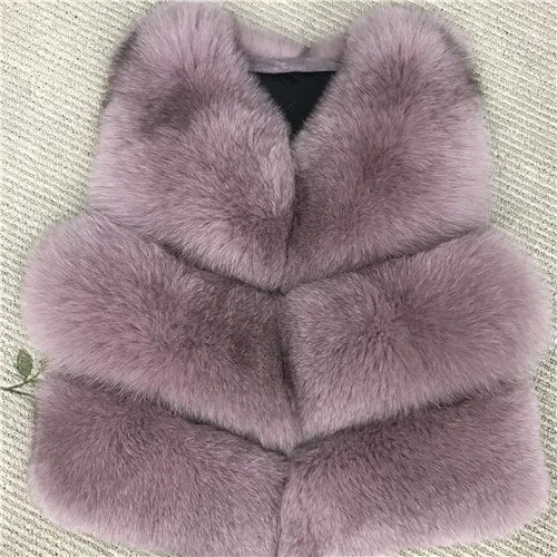 Women Real Fox Fur Vest Female Winter Autumn Genuine Fox Fur Waistcoat Coat Fashion Lady Gilet Natural Real Fur Vest for Women