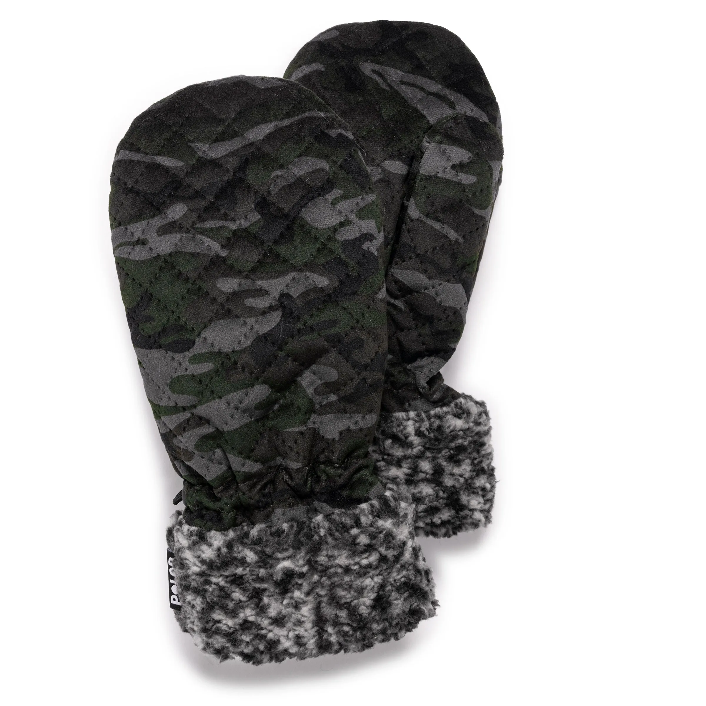 Women's Quilted Frosed Sherpa Mittens