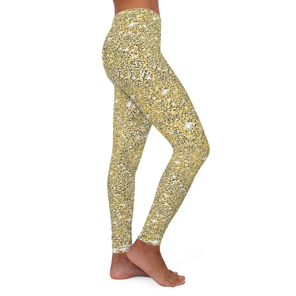 XXS-5XL Gold Sparkly High waisted Leggings,casual,gym/yoga/lounge/chillout/party wear,Christmas/Thanksgiving/Birthday/New Year/Ladies Gift