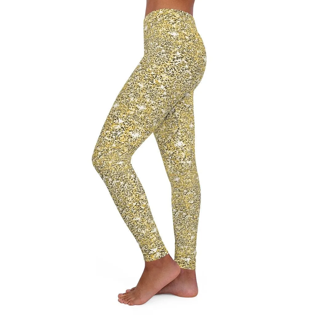 XXS-5XL Gold Sparkly High waisted Leggings,casual,gym/yoga/lounge/chillout/party wear,Christmas/Thanksgiving/Birthday/New Year/Ladies Gift