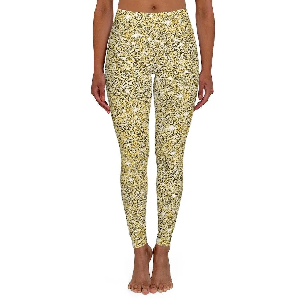 XXS-5XL Gold Sparkly High waisted Leggings,casual,gym/yoga/lounge/chillout/party wear,Christmas/Thanksgiving/Birthday/New Year/Ladies Gift