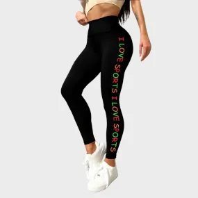 YAIZA - Yoga Leggings för kvinnor med bokstavstryck