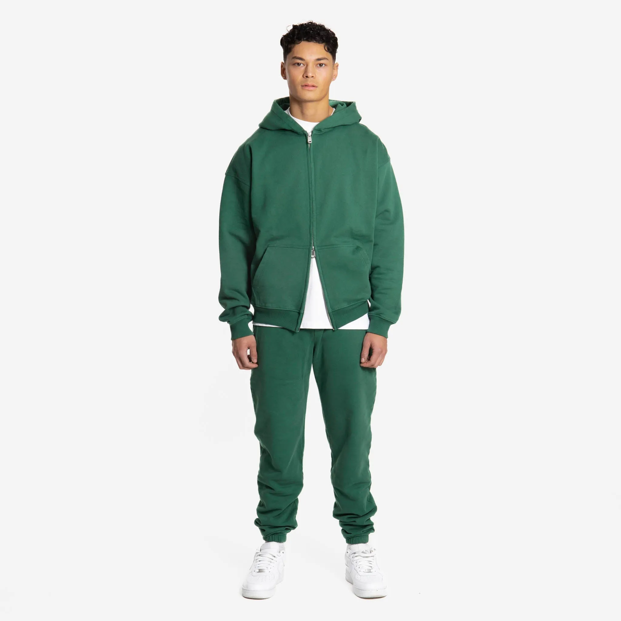 Zip Hoodie - Hunter Green